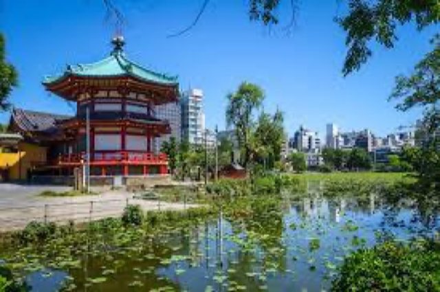 Ueno Park, lago Shinobazu e Tempio Bentendo
